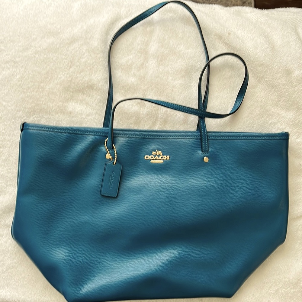 Coach large leather bag